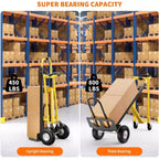 Chariot pliant à roulettes, capacité de 360 kg, diable pliant robuste, chariot de transport pliable pour la maison, l'entrepôt, le supermarché
