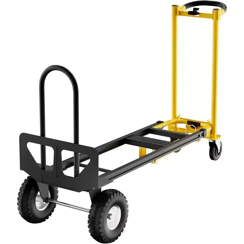 Chariot pliant à roulettes, capacité de 360 kg, diable pliant robuste, chariot de transport pliable pour la maison, l'entrepôt, le supermarché