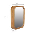 Armoire à pharmacie de ferme avec miroir d'angle rond et étagères de rangement