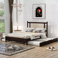 Queen Size Rattan Platform Bed with Trundle, Queen Wooden Bedframe with 2 Big Storage Drawers