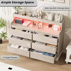 Commode à 6 tiroirs, organiseur de tiroirs de garde-robe moderne, armoire de rangement en bois pour chambre à coucher, salon, entrée