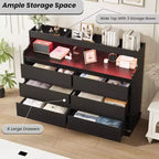 Commode à 6 tiroirs, organiseur de tiroirs de garde-robe moderne, armoire de rangement en bois pour chambre à coucher, salon, entrée