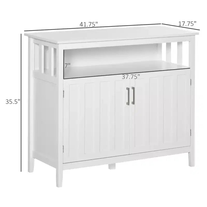 Buffet de salle à manger/bar avec 2 portes et étagères réglables, Console pour cuisine, entrée, salon
