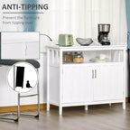 Buffet de salle à manger/bar avec 2 portes et étagères réglables, Console pour cuisine, entrée, salon