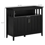Buffet de salle à manger/bar avec 2 portes et étagères réglables, Console pour cuisine, entrée, salon
