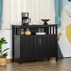 Buffet de salle à manger/bar avec 2 portes et étagères réglables, Console pour cuisine, entrée, salon