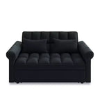 Canapé-Lit Moderne Convertible avec Accoudoirs, Convertible en Lit, Réglable, pour Salon, Chambre, Noir