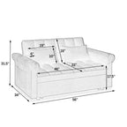 Canapé-Lit Moderne Convertible avec Accoudoirs, Convertible en Lit, Réglable, pour Salon, Chambre, Noir