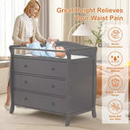 Commode à langer pour bébés, commode à langer 3 tiroirs avec matelas à langer amovible, commode avec plateau à langer, commode pour chambre de bébé