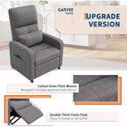 Fauteuil inclinable réglable ergonomique surdimensionné, Fauteuil de cinéma maison pour adultes avec poches latérales, Dossier haut, Siège rembourré, pour salon