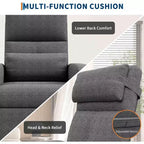 Fauteuil inclinable réglable ergonomique surdimensionné, Fauteuil de cinéma maison pour adultes avec poches latérales, Dossier haut, Siège rembourré, pour salon