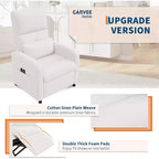 Fauteuil inclinable réglable ergonomique surdimensionné, Fauteuil de cinéma maison pour adultes avec poches latérales, Dossier haut, Siège rembourré, pour salon