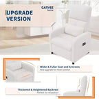 Fauteuil inclinable réglable ergonomique surdimensionné, Fauteuil de cinéma maison pour adultes avec poches latérales, Dossier haut, Siège rembourré, pour salon