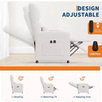 Fauteuil inclinable réglable ergonomique surdimensionné, Fauteuil de cinéma maison pour adultes avec poches latérales, Dossier haut, Siège rembourré, pour salon