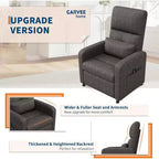 Fauteuil inclinable réglable ergonomique surdimensionné, Fauteuil de cinéma maison pour adultes avec poches latérales, Dossier haut, Siège rembourré, pour salon