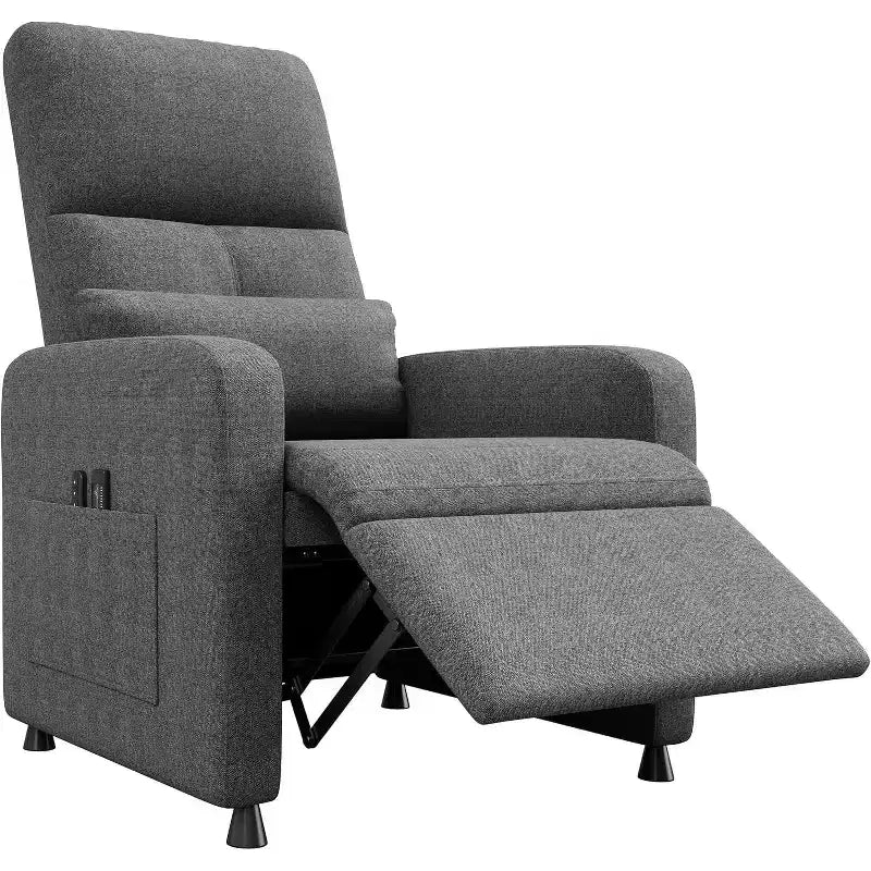 Fauteuil inclinable réglable ergonomique surdimensionné, Fauteuil de cinéma maison pour adultes avec poches latérales, Dossier haut, Siège rembourré, pour salon