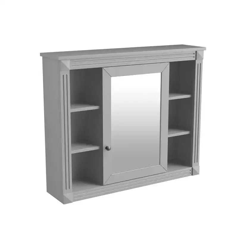Armoire de salle de bain murale, Armoire à pharmacie, Armoire miroir murale avec 6 étagères ouvertes