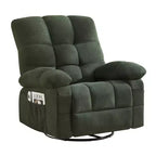 Fauteuil inclinable avec massage vibrant et chauffage lombaire pour adultes, fauteuil inclinable à bascule surdimensionné 350 LBS, canapé simple