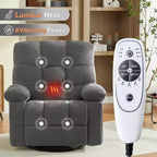 Fauteuil inclinable avec massage vibrant et chauffage lombaire pour adultes, fauteuil inclinable à bascule surdimensionné 350 LBS, canapé simple