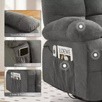 Fauteuil inclinable avec massage vibrant et chauffage lombaire pour adultes, fauteuil inclinable à bascule surdimensionné 350 LBS, canapé simple