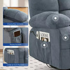 Fauteuil inclinable avec massage vibrant et chauffage lombaire pour adultes, fauteuil inclinable à bascule surdimensionné 350 LBS, canapé simple