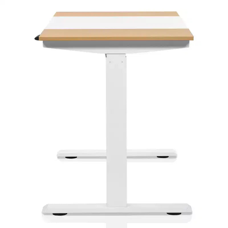Bureau debout réglable en métal blanc : Station de travail ergonomique moderne, 120 cm de large