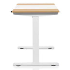 Bureau debout réglable en métal blanc : Station de travail ergonomique moderne, 120 cm de large