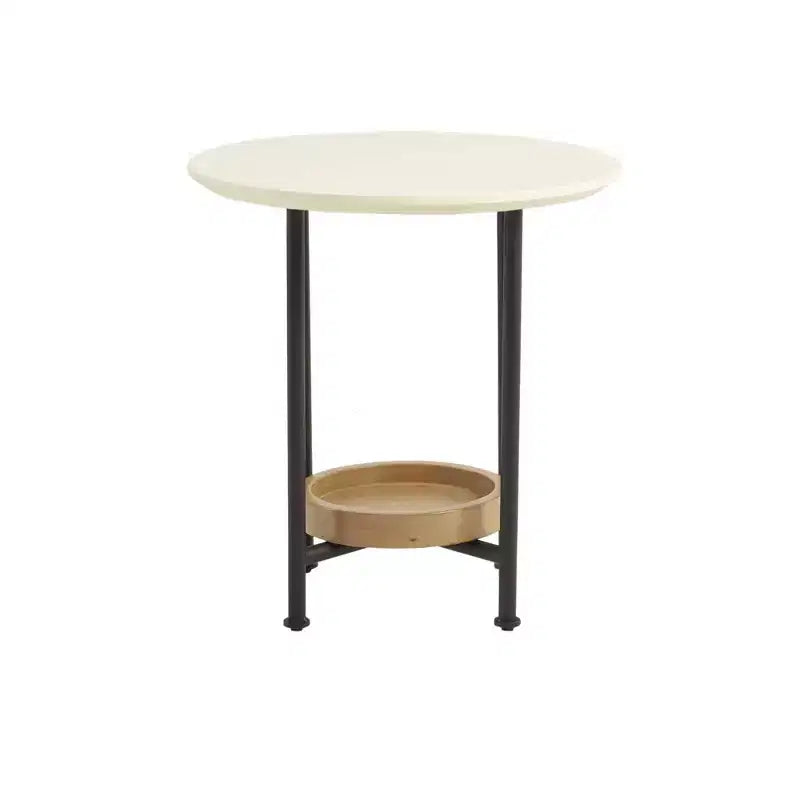 Blandford End Table White/Natural