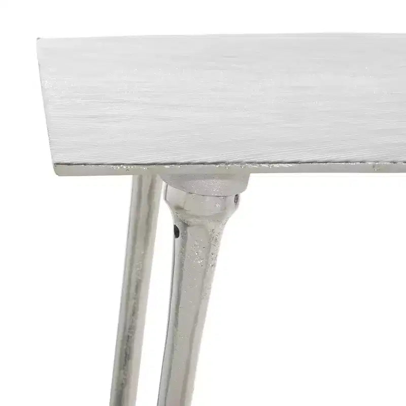Console aluminium Glam argent - Robuste, aucun assemblage requis, usage intérieur