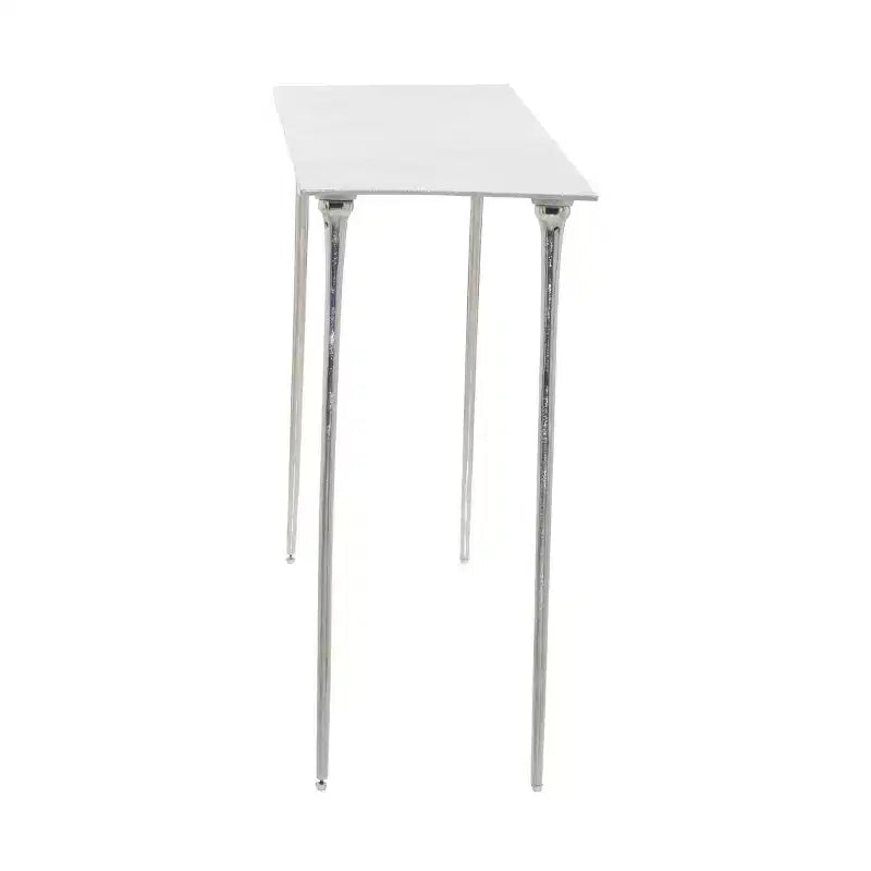 Console aluminium Glam argent - Robuste, aucun assemblage requis, usage intérieur