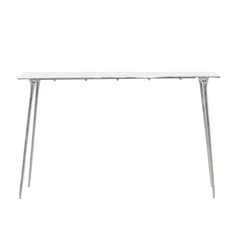 Console aluminium Glam argent - Robuste, aucun assemblage requis, usage intérieur