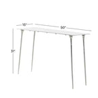 Console aluminium Glam argent - Robuste, aucun assemblage requis, usage intérieur