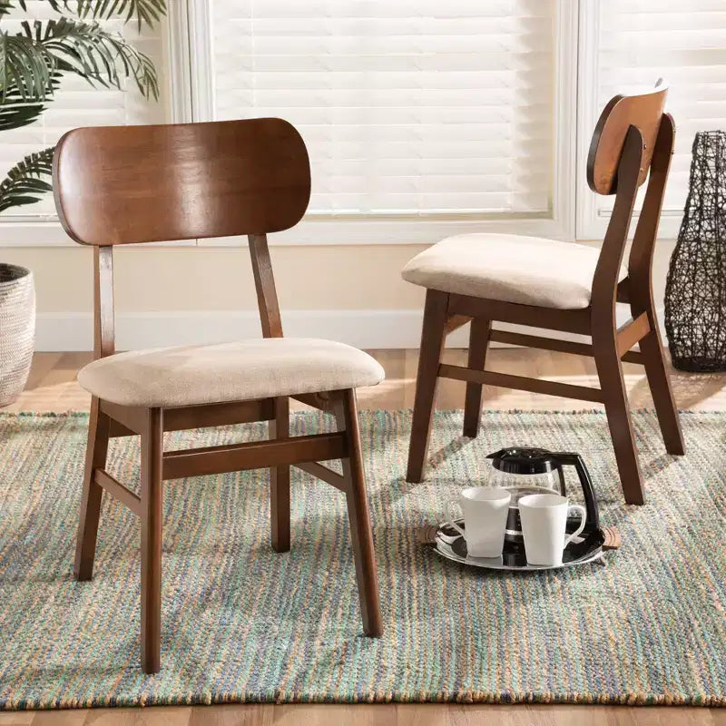 Lot de 2 chaises de salle à manger en bois