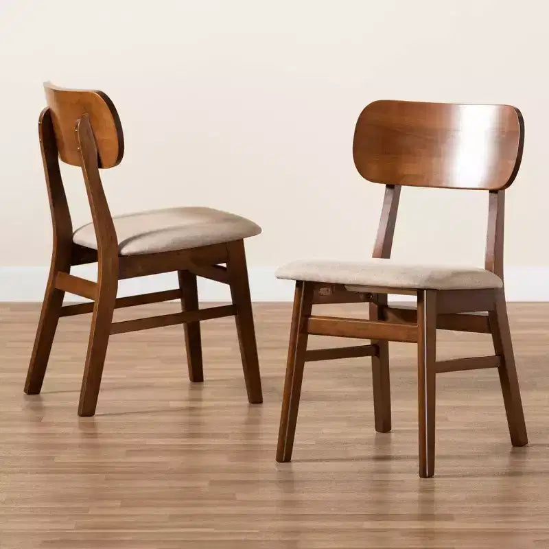 Lot de 2 chaises de salle à manger en bois