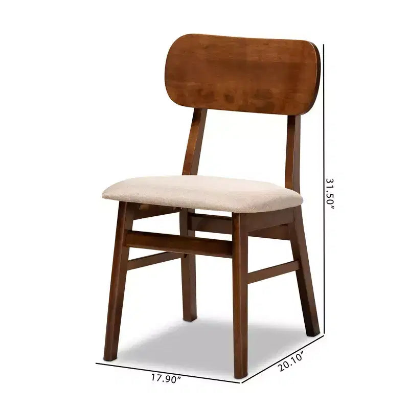 Lot de 2 chaises de salle à manger en bois