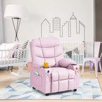 Fauteuil inclinable pour enfants/jeunes en cuir PU avec porte-gobelets et poches latérales