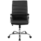 Fauteuil de bureau de direction pivotant à dossier haut avec accoudoirs