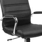 Fauteuil de bureau de direction pivotant à dossier haut avec accoudoirs