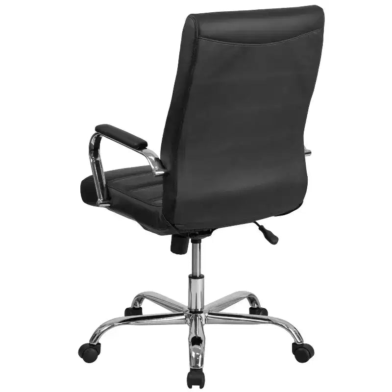 Fauteuil de bureau de direction pivotant à dossier haut avec accoudoirs
