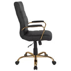 Fauteuil de bureau de direction pivotant à dossier haut avec accoudoirs
