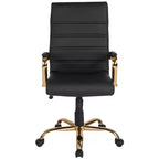Fauteuil de bureau de direction pivotant à dossier haut avec accoudoirs