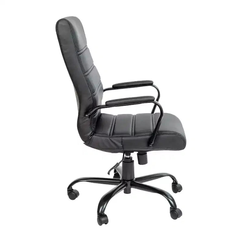 Fauteuil de bureau de direction pivotant à dossier haut avec accoudoirs