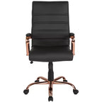Fauteuil de bureau de direction pivotant à dossier haut avec accoudoirs