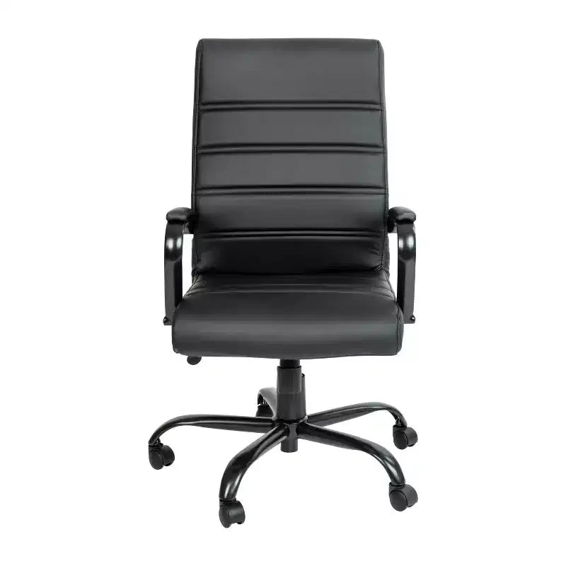 Fauteuil de bureau de direction pivotant à dossier haut avec accoudoirs