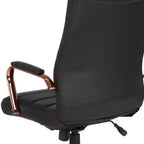 Fauteuil de bureau de direction pivotant à dossier haut avec accoudoirs