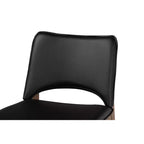 Ensemble de 2 chaises de salle à manger en similicuir rembourré et bois