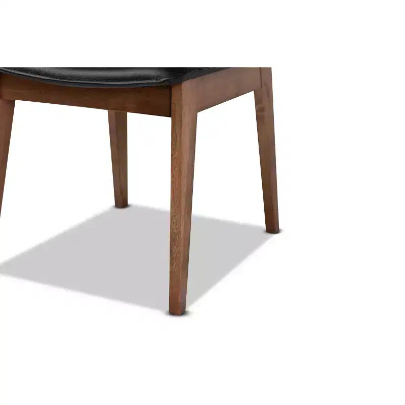 Ensemble de 2 chaises de salle à manger en similicuir rembourré et bois