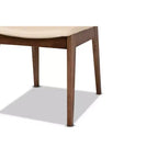 Ensemble de 2 chaises de salle à manger en similicuir rembourré et bois