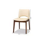Ensemble de 2 chaises de salle à manger en similicuir rembourré et bois