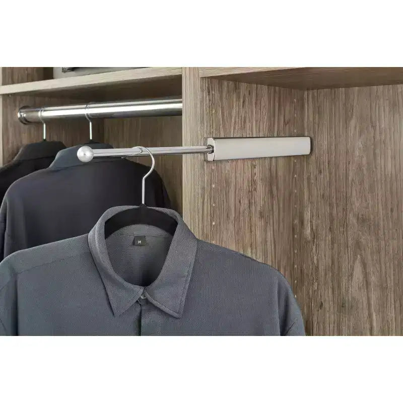 Tige de valet télescopique extensible réglable en acier de 14 po avec quincaillerie de montage